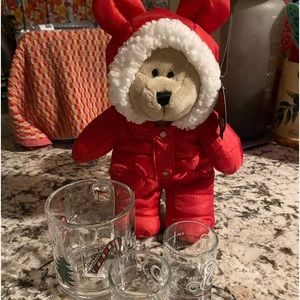Starbucks Christmas Bear Mug Shot Glasses